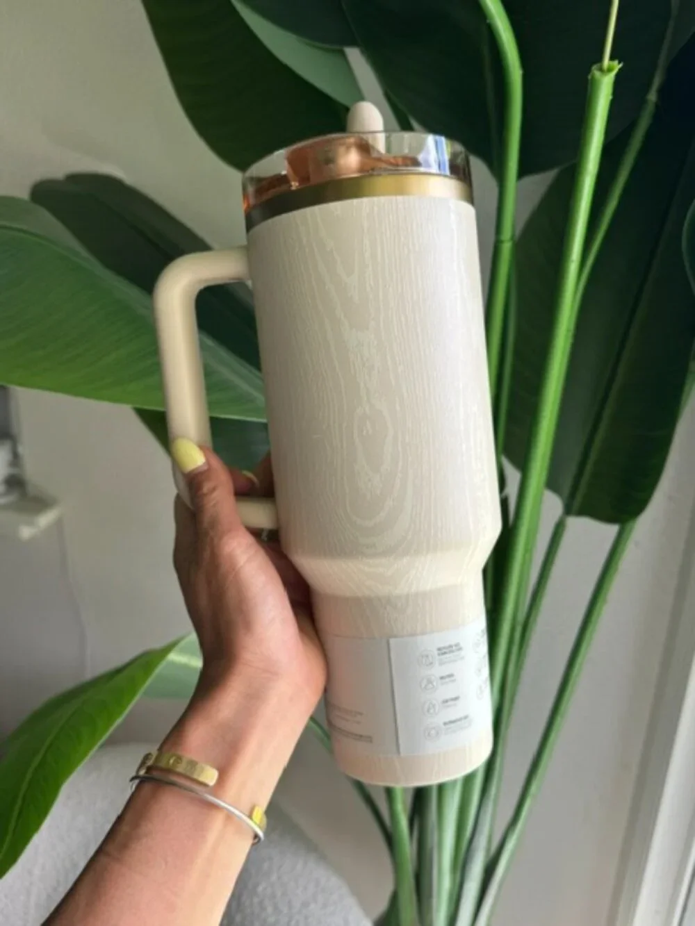 NEW! Limited Edition Wood Grain Gold 40 oz Flip Straw Stanley